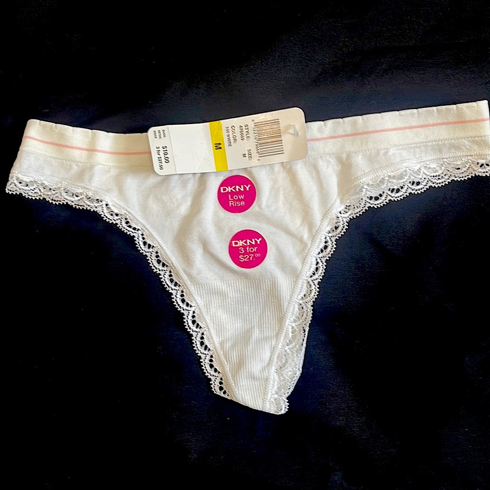 DKNY White Thong